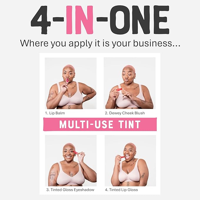 Dr. Lipp Superfood Lip Tint Elderberry 8ml – 4-in-ONE Ultra Moisturising Tinted Lip Balm, Lip Gloss, Cheek Blush & Glossy Eyeshadow – 100% Natural – Fragrance & Cruelty Free