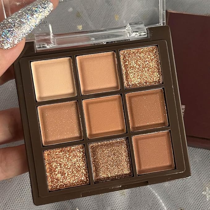 Neutral Nude Brown Smokey Eye Shadow Palette,Rose Gold Bronze Naked Cream Eyeshadow Palette Makeup,Natural Eyeshadow for Eyes Long Lasting Naturing-Looking