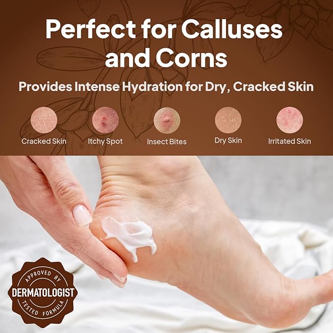 Pumice Valley 2 Pack Foot Cream for Dry Cracked Heels and Feet - Natural Moisturizer, Corn, Calluses Treatment - Skin, Body Lotion, Urea, Shea Butter, Jojoba Oil, Vitamin E 1.7 Oz