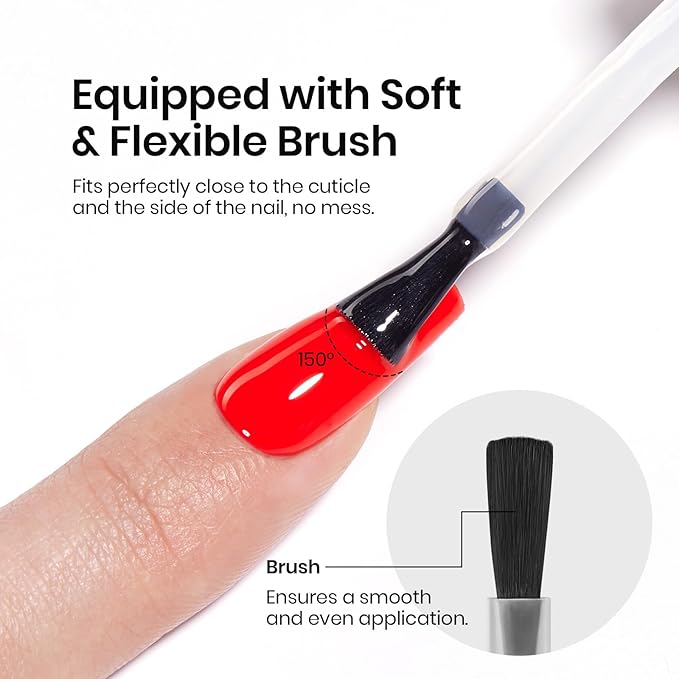 beetles Gel Polish 2Pcs 15ml No Wipe Top Coat High Gloss Shiny Long-Lasting Clear Gel Top Coat, Soak Off Nail Lamp Nail Gel, Home DIY Professional Manicure and Nail Salon