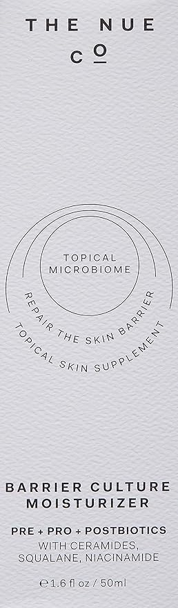 The Nue Co. Barrier Culture Moisturizer - Hydrating Pre & Probiotic Face Cream with Ceramides, Peptides, Niacinamide & Squalane - Vegan & Gluten Free Barrier Moisturizer for All Skin Type | 1.69 fl oz