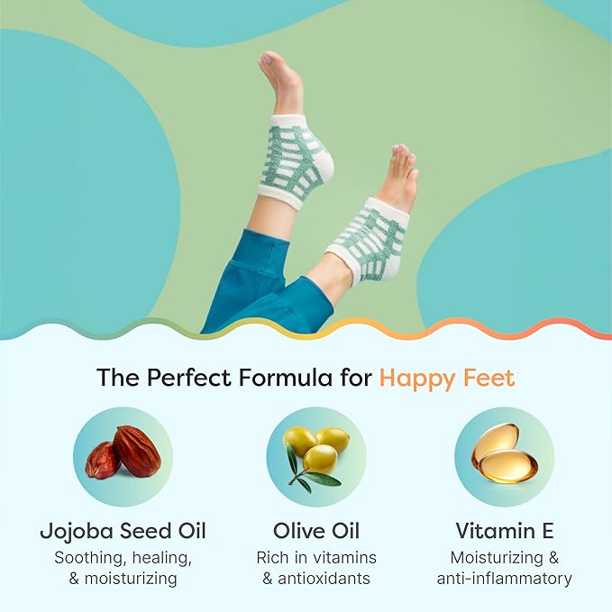 ZenToes Moisturizing Socks for Cracked Heel Treatment, Vitamin E, Olive Oil and Jojoba Oil Infused Heel Socks, Galentines Day Gifts, Self Care Gifts for Women (Green Gingham & Multi Plaid, Regular)