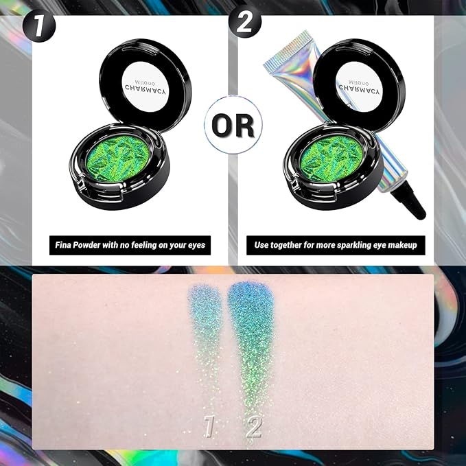 CHARMACY Duochrome Eyeshadow, Insane Shifters Chameleon Eyeshadow, Creates High-Impact, Metallic Eye Looks, 100% Vegan and Cruelty Free (Chameleon-#906, 0.05 Ounce (Pack of 1))