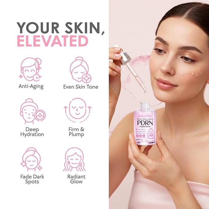 Deep Collagen PDRN Salmon DNA Peptide Serum with Niacinamide – Hydrating Facial Serum with Collagen-Supporting Peptides & Barrier-Strengthening Formula – For Smooth, Radiant, Moisturized Skin – 50ml