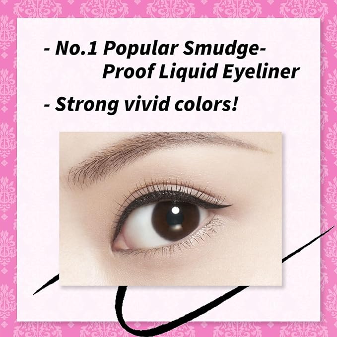 HEROINE MAKE by KISSME Volumizing Waterproof Mascara Volume & Length with Curvy Brush + Smooth Liquid Black Eyeliner, Smudge-free + Gentle Mascara Remover Oil Free, 3 Set