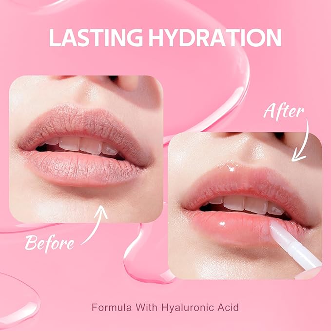 Color Nymph Lip Oil & Lip Gloss Set, Hydrating Non-Sticky Lip Makeup, Nourishing Lip Care with Jojoba Oil, Glossy Pigmented Finish, Summer Fruit