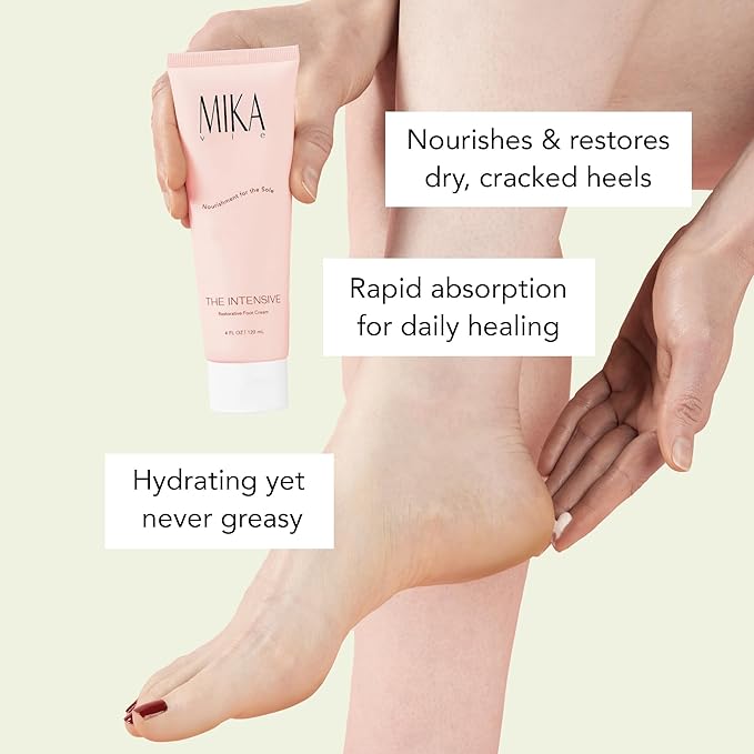 Foot Cream for Dry Cracked Heels and Feet - 4fl oz Urea Foot Cream for Women W/Vitamin E, Shea & Cocoa Butter - Naturally Scented Cracked Heel Treatment & Moisturizer - Non-Greasy