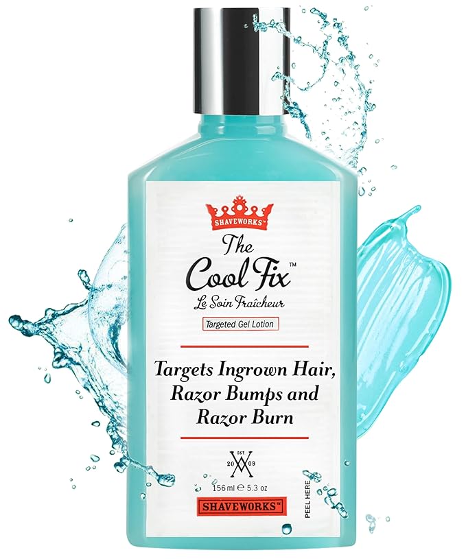 Shaveworks The Cool Fix Aftershave for Women: Pubic Hair Removal, Razor Bumps, Razor Burns, Ingrown Hair Treatment – After Shaving Post Waxing Bikini Area Moisturizing Skin Care Gel 5.3 Fl Oz