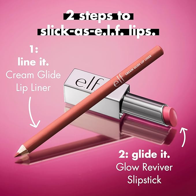 e.l.f. Glow Reviver Slipstick, Tinted Lip Oil Stick, Non-Sticky & Hydrating For A Soft-Shine Finish, Vegan & Cruelty-Free, Tanger-sheen