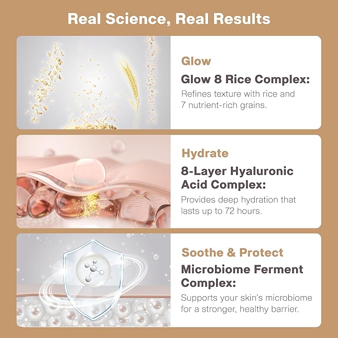 Simplified 3-Step K-Beauty Kit, Travel Size Korean Skincare Set, Rxcue Glow Patented 10-in-3 System for Glass Skin, TSA Approved, Korean Skin Care Travel Set, Skincare Kits & Gift Set, 1.01 fl oz ea