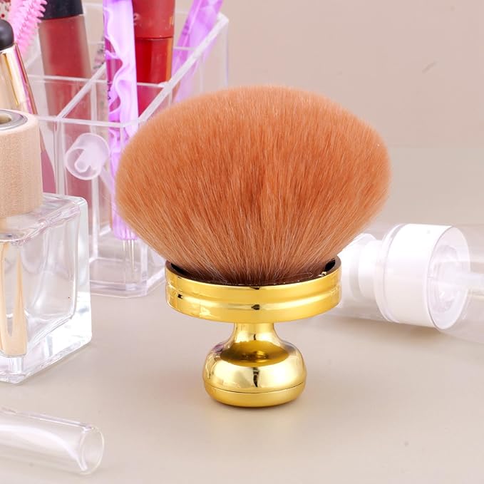 Bronzer Brush, Extra Large Body Makeup Brush for Self Tanner,74mm Wide-headed Tanning Brushes, Soft Synthetic Hair Brushes for Foundation, Blusher, Bronzer, Sunscreen (Gold)
