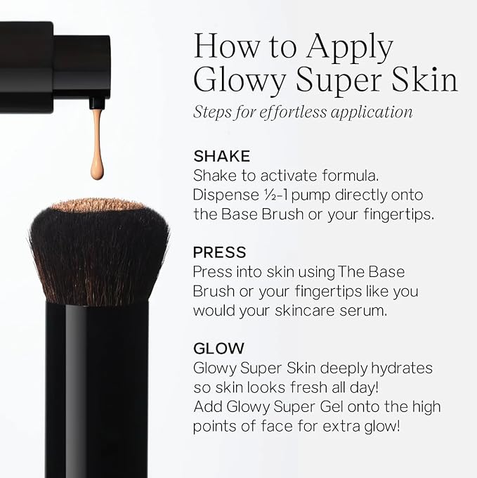 Saie Glowy Super Skin Tint Liquid Foundation - Weightless + Dewy Foundation with Lightweight Medium Coverage - Hydrating Face Makeup + Skin Care Serum Hybrid with Hyaluronic Acid - Shade 36 (1.01 oz)