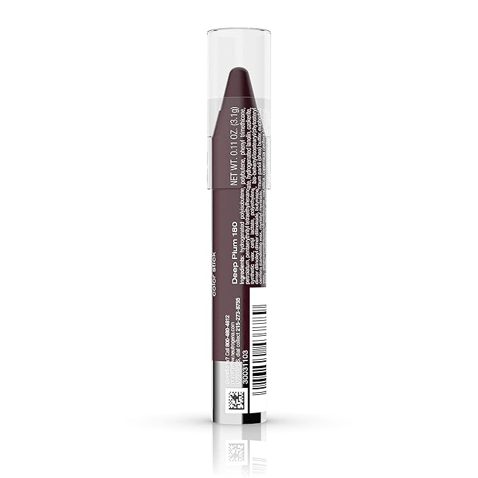 Neutrogena Moisturesmooth Color Lip Stick, 180 Deep Plum, .011 Oz. (Pack of 1)
