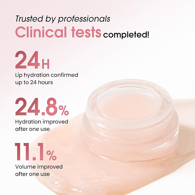 Celare Collagen Glow Plumping Lip Mask | K-Beauty | Non-sticky Overnight Lip Mask & Moisturizing balm With Collagen, Peptides, Hyaluronic Acid & Shea Butter For Dry & Flaky Lips | 6.3 g / 0.22 oz.