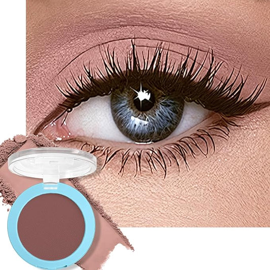 Mauve Taupe Eyeshadow Palette - Single Matte Eyeshadow Silky Pressed Eye Shadow Powder, Compact Lightweight Blendable Neutral Eyeshadow, Daily Matte Eyes Makeup, #05