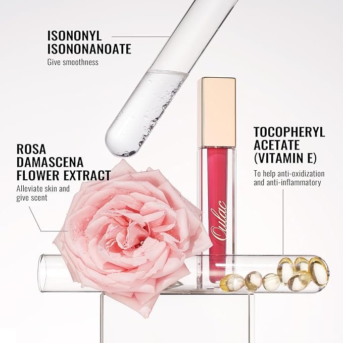Oulac Matte Liquid Pink Lipstick for Women, Long Lasting Lipstick Waterproof Lip Stain, No Transfer, Creamy High Pigmented Formula with Rose Oil, Vegan & Cruelty-Free, Rose Pink M10