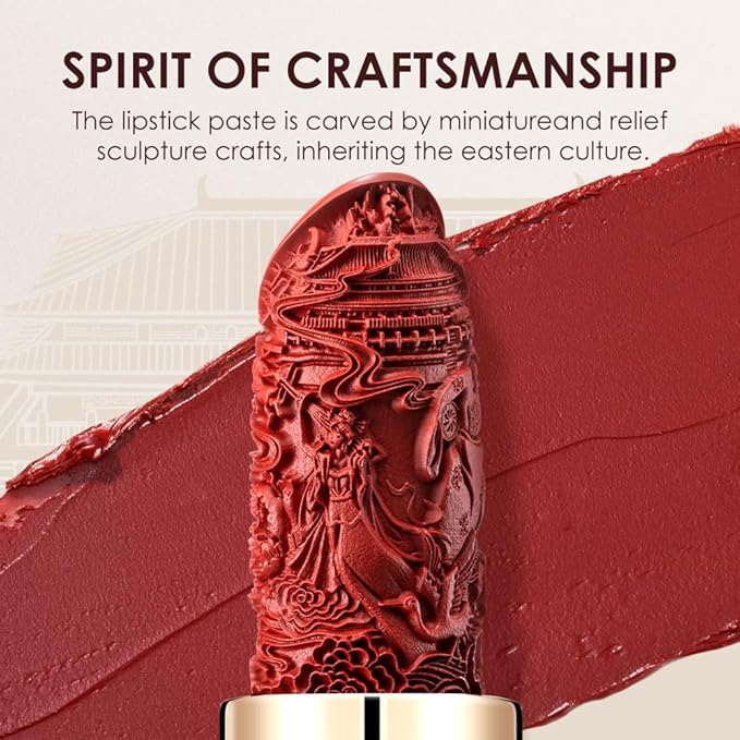 Catkin Moist Lipstick Hydrating High Impact Color Infused with Vitamin E and Avocado Oil Smooth Soft Texture Long Lasting Glow + Matte Finish 2pcs Set 01