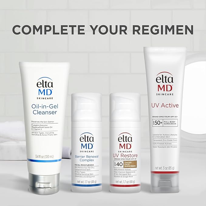 EltaMD UV Restore,Face Sunscreen, SPF 40, Mineral Sunscreen for Sun Damaged Skin Repair, Anti-Aging Zinc Oxide Sunscreen Formula