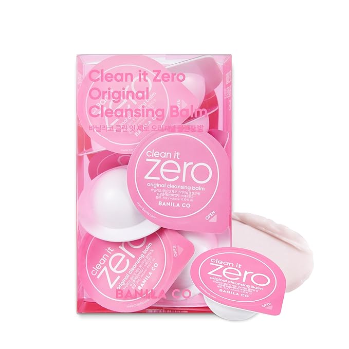 BANILA CO Clean It Zero Original Cleansing Balm Travel Kit | Travel-Friendly Cleanser for Waterproof Makeup Removal | 16 Mini Packs of Vegan, Hypoallergenic Balm for All Skin Types (3ml x 16 Pods)