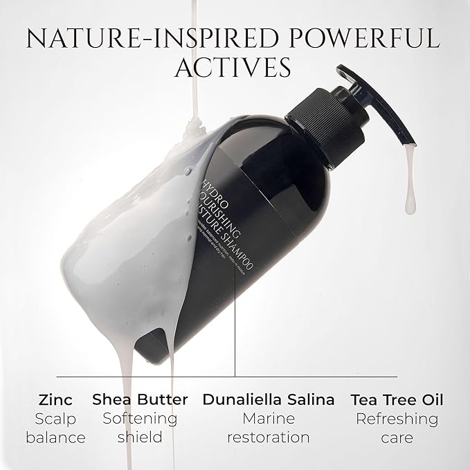 HADAT Hydro Nourishing Moisture Shampoo – Salon-Grade Sulfate-Free, For Dry, Frizzy, or Color-Treated Hair – Deep Hydration, Shine & Smooth Finish – Professional Haircare (8.45 Fl Oz)