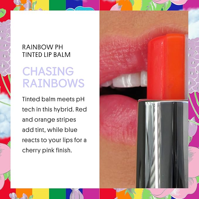 Winky Lux Rainbow Tri-Color Tinted Lip Balm – Hydrating Lip Care with Jojoba Oil & Vitamin E, Sheer Pink Tint, Moisturizes and Softens Dry Lips