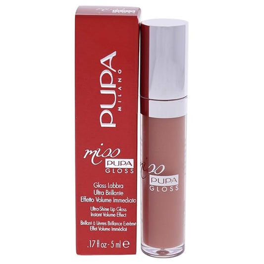 PUPA Milano Miss PUPA Milano Lip Gloss - Shiny, Smooth, Plump - Soft, Innovative Gel Texture - Glides Smoothly On The Lips - For A Moisturizing And Volume Enhancing Effect - 300 Soft Kiss - 0.17 OZ