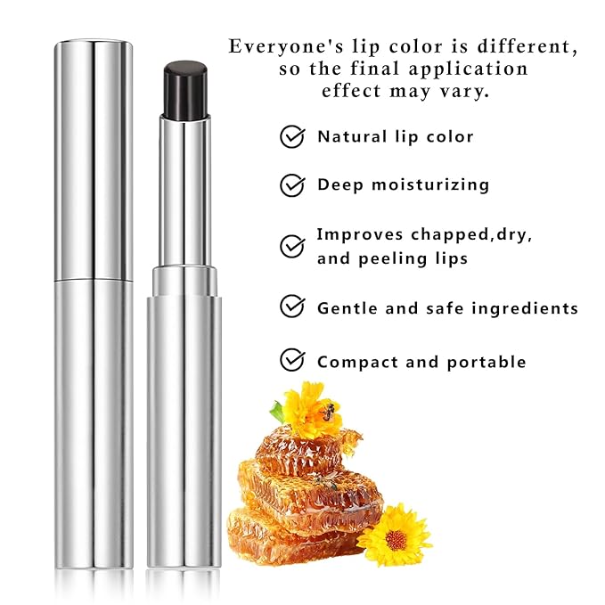 Noir Honey Lipstick, Moisturizing Lip Color, Nourishing Lip Balm, Honey Noir Lipstick Suitable for All Skin Tones, Natural Lip Care, Long-Lasting Moisturization Non-Sticky (Black)