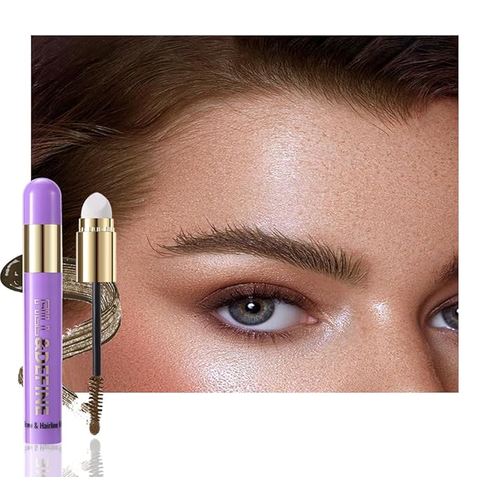 3 in 1 Hair Color Concealer Eyebrow Gel For Women, Waterproof, Long Lasting,Transfer-proof, suitable for eyebrows, beard, and hairline, With features a blending sponge applicator,Light Brown