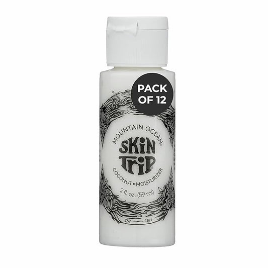 Mountain Ocean The Original Skin Trip Coconut Body Lotion, 2 Oz (Pack of 12), TSA & Travel Friendly, Lightweight Moisturizer with Coconut Oil, Aloe Vera, & Lanolin