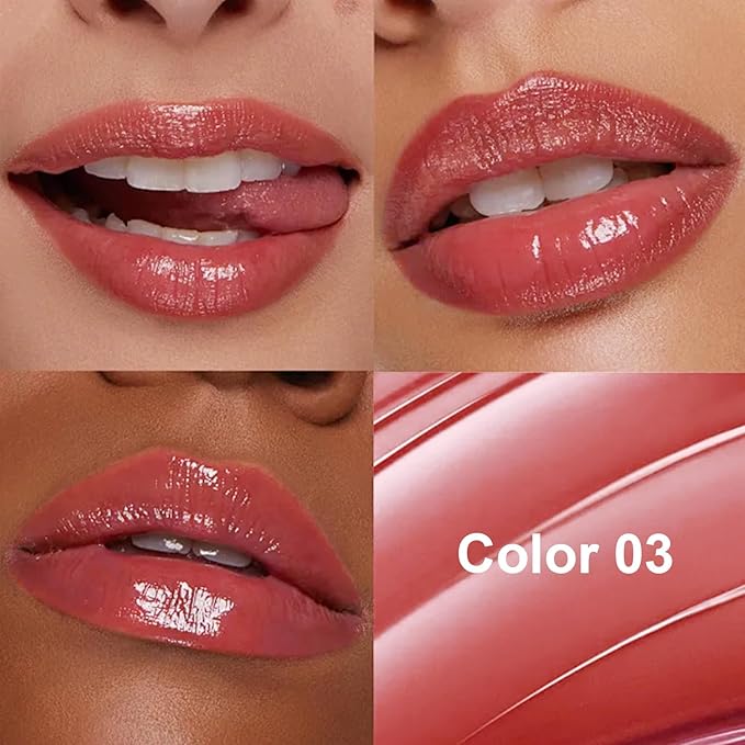 Red Honey Tinted Lip Stain Lip Balm Lip Gloss Lipstick, Sheer Hydrating Lip Stains Tint, Moisturizing Lip Color for All Skin Tones, Nourishing Lip Balm with a Hint of Natural Black Cherry Tint (Red)