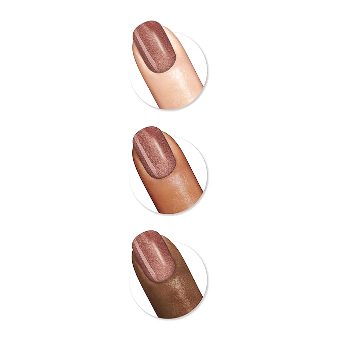 Sally Hansen Color Therapy Nail Polish | Biotin, Argan Oil, Long Lasting, Healthy Nails, Nail Strengthener, Opaque | 196 Raisin the Bar | Chestnut Brown Nail Color
