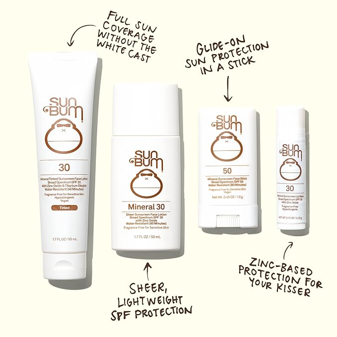 Sun Bum Mineral SPF 50 Face Stick Sunscreen - Water-Resistant Broad Spectrum Sunscreen with Vitamin E - Hawaii 104 Act Compliant (Made without Octinoxate & Oxybenzone) - Travel Friendly 0.53 oz