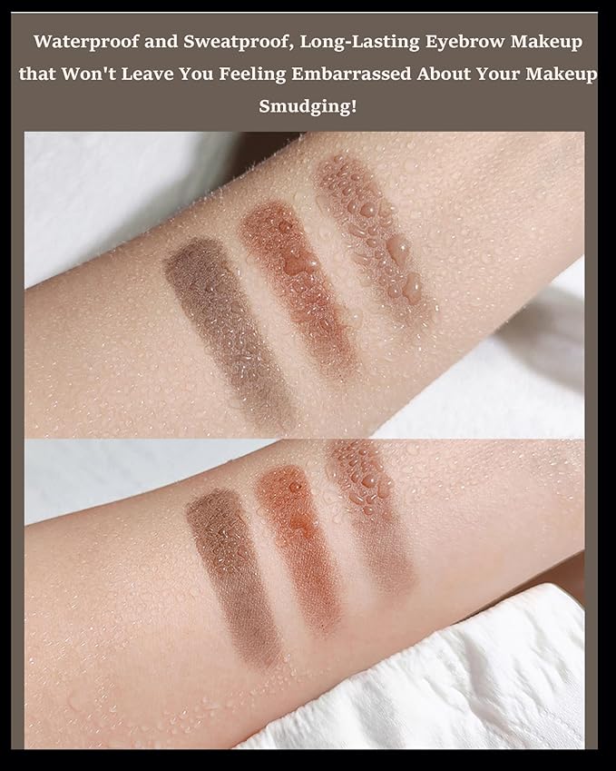 Eyebrow Powder Makeup Kit for Women,2 Color Eye Brow Powder Waterproof Tinted Palette Long-Lasting,Light Brown Taupe Brow Fill&Sculpt Natural Eyebrow Contour for Sparse Brow with Brow Brush &Razor-01