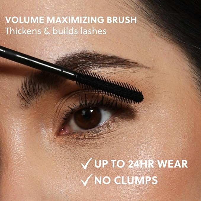 ForChics Nourishing Mascara - Growth and Strengthening Formula, Volumizing Black Lash Treatment with Antioxidants, Hormone-Free Lengthening Mascara for Thicker, Healthier Lashes