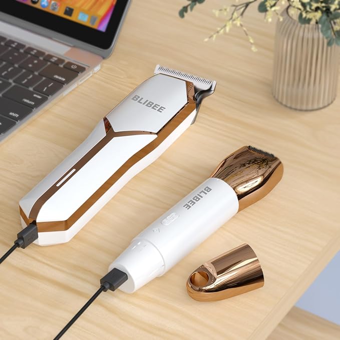 BLIBEE Bikini Trimmer & Hair Clippers for Women - Waterproof Electric Razor and 4 in 1 Bikini Shaver Set, Deluxe Hair Trimmer, Wet/Dry Body Shaver for Nose Eyebrows Beard Pubic Hair, Black