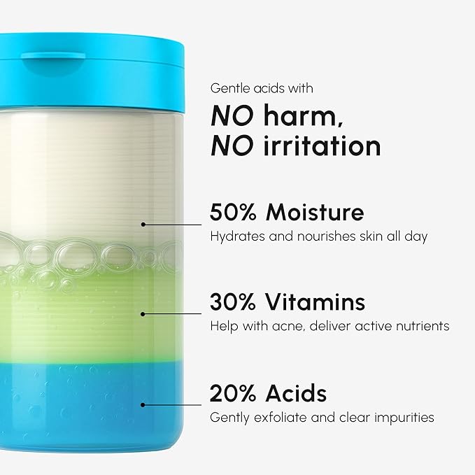 MAREE Glycolic Acid Pads – 200 Toner Pads for Face Cleansing – Facial Exfoliating Pad with Tea Tree Oil, Salicylic Acid & Vitamins E, B3, B5 – Acne Clearing Face Pad, Skin Pore Resurfacing & Radiance