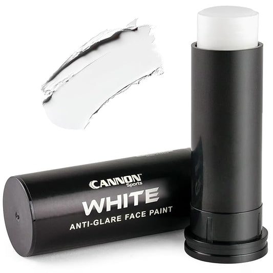 Cannon Sports Face Body Paint Stick for Football Baseball Softball Lacrosse Hockey - Sweatproof, Long-Lasting, Anti-Glare (White)