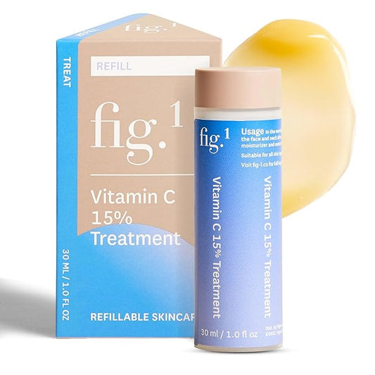 Fig.1 Vitamin C 15% Face Serum Refill for Women – Hydrating, Antioxidant Serum for Face – Moisturizing Facial Skin Care Treatment for Dry, Oily, Normal Skin – 1.0 oz