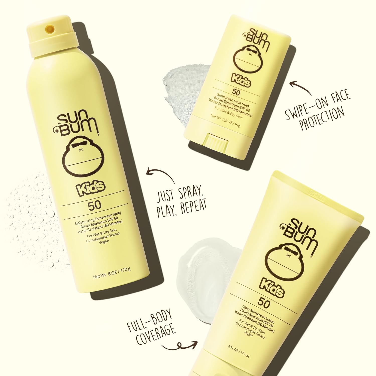 Kids SPF 50 Clear Face Stick Sunscreen - Wet or Dry Skin Application Broad Spectrum Sunscreen with Vitamin E - Hawaii Act 104 Compliant (Without Octinoxate & Oxybenzone) - Travel Size 0.53 Oz