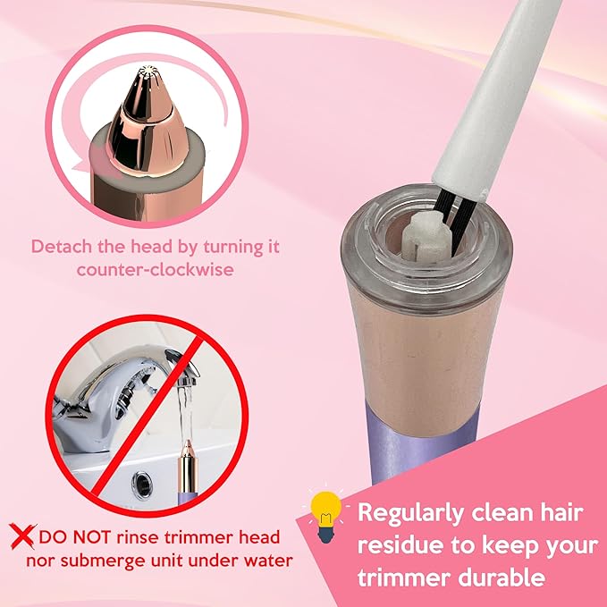 iMusthav Eyebrow Hair Remover for Women | 18K Gold-Plated Head | 360° LED Light Portable Painless Electric Epilator·