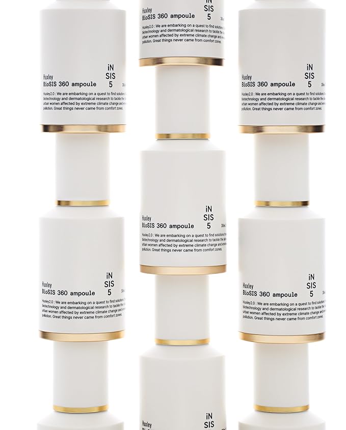 Huxley BioSIS 360 Ampoule 30 mL – 2025 Glowpick #1 Anti-Aging Essence/Serum | Collagen Complex & Firming Gel-Serum for Fine Lines & Elasticity