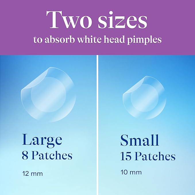 Differin Power Patches for White Head Pimples, Hydrocolloid Patches formulated with Zinc Hyaluronate and Niacinamide, 4-in-1 Hydrotech™ Formula, Helps Absorb Impurities and Restore Skin, 23 ct