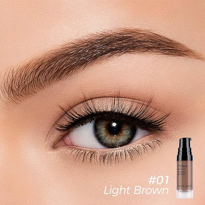 SACE LADY 3D Eyebrow Gel Long Lasting 24 Hours Waterproof Smudge-proof Brow Cream Makeup Kit (01 LIGHT BROWN, 0.2Fl Oz)