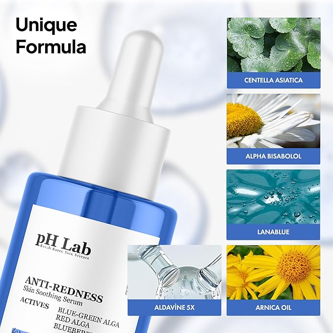 Anti Redness Serum, Reduces Capillary Cracks Appearance, Evens Skin Tone, Skin Soothing and Redness Reform Serum, 1.01 Fl Oz (Pack of 4)