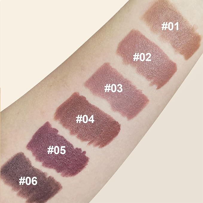 Erinde Matte Lipstick Crayon for Women, Warm Reddish Brown 24 Hour Lipstick Lip Liner Pencil, Neutral Lip Stick Long Lasting Waterproof, Vegan & Cruelty-Free, 04