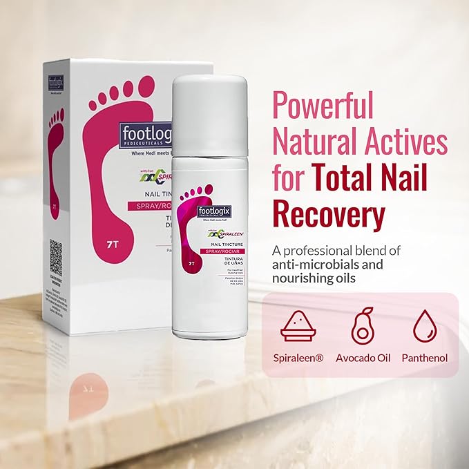 FOOTLOGIX Nail Tincture Spray with Spiraleen, 1.69 Fl Oz (Pack of 1)
