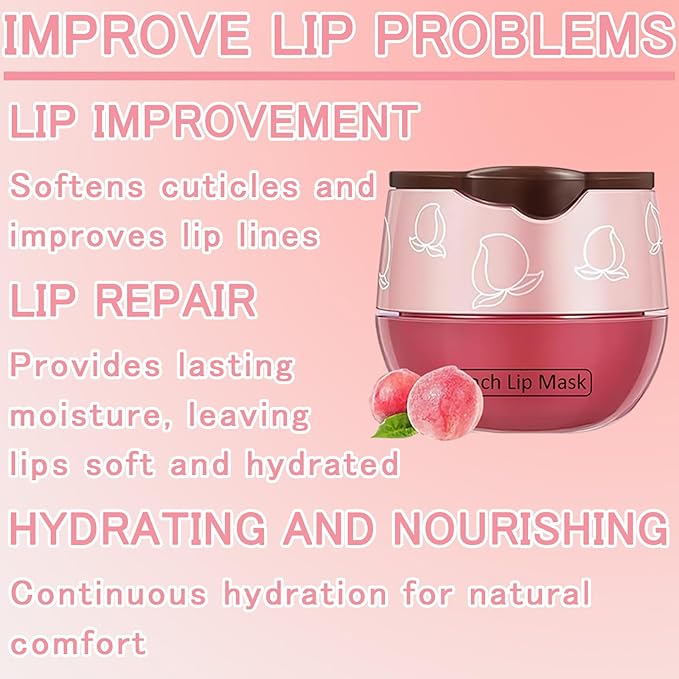 9 PCS Bee Lip Balm Honey Pot, Strawberry Watermelon Cherry Coconut Peach Mint Grape Vanilla, Honey Lip Balm Bulk with Stick, Lip Mask Overnight Hydrating for Dry and Crack