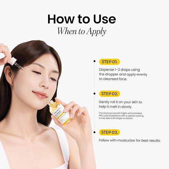 ONGREDIENTS Skin Barrier Glow Serum, 99% Pure Glutathione, Panthenol, Hyaluronic Acid, Glass Skin, Dark Spot, Uneven Skin Tone, Soothing, Dry and Sensitive Skin, Korean Skin Care, 1.69 fl. oz. / 50ml
