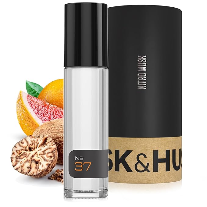 Musk & Hustle Bleu Eau de Parfum Premium Impression | No. 37 | Men's Cologne | Bright Citrus, Amber, Warm Woods | Most Complex Notes & Note Formula | Masterfully Blended in U.S.A.