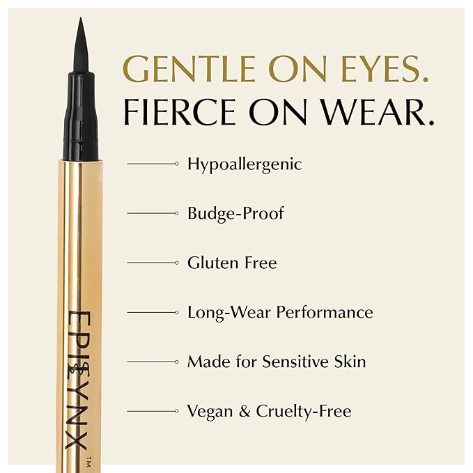 EPILYNX Waterproof Eyeliner - Smudge-Proof Liquid Eyeliner Pen with Precision Tip for Smooth, Long-Lasting Application - Vegan, Hypoallergenic & Gluten-Free Eye Liner - 6 Shades 2mL each Gift Set